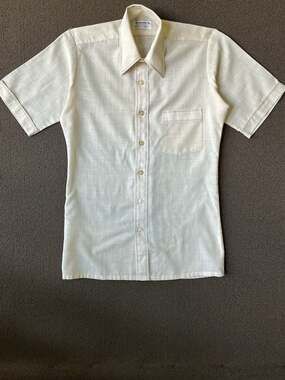 Vintage 70s Richman Brothers Dura-Press Short Sleeve Disco Shirt small